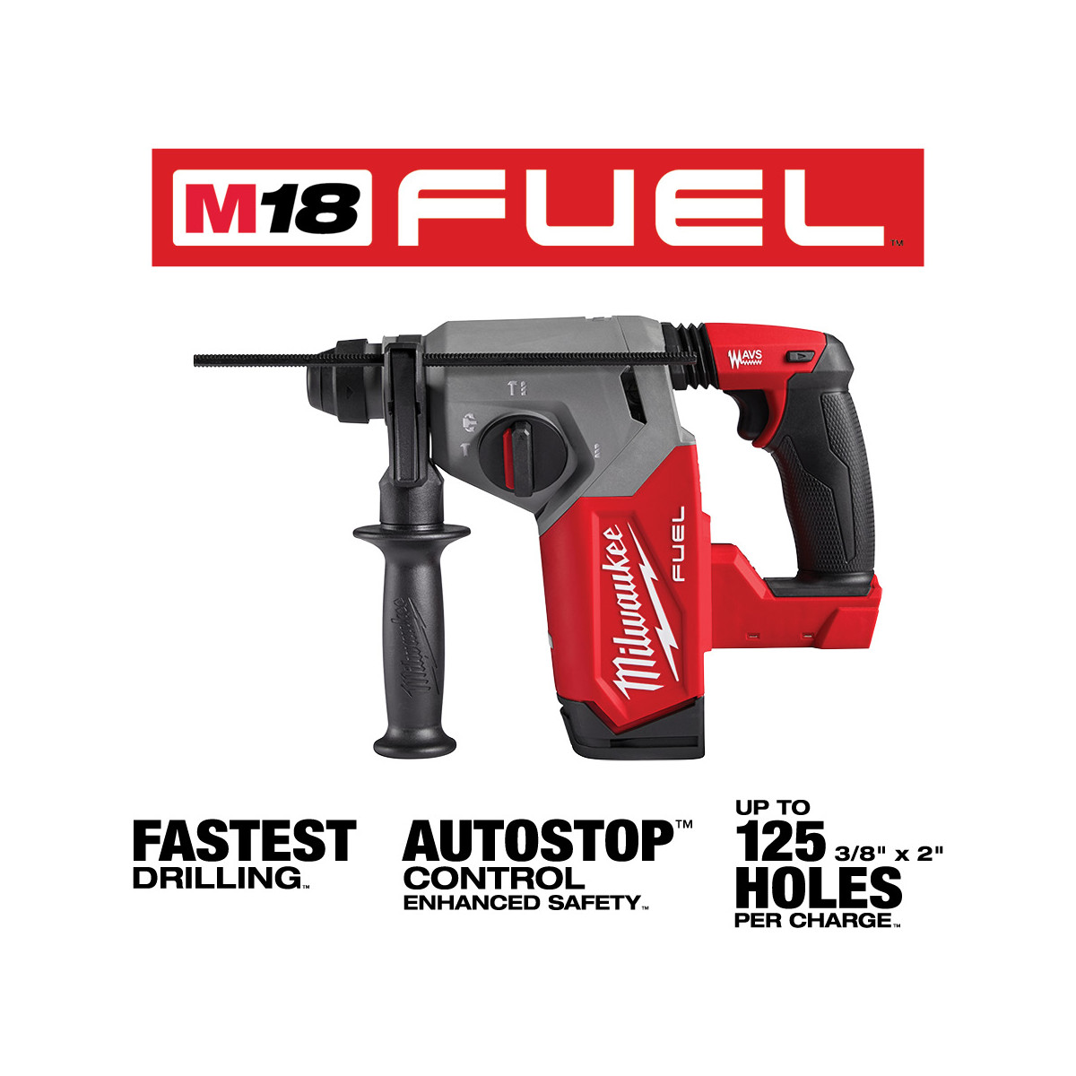 Milwaukee M18 FUEL 1 Inch SDS Plus Rotary Hammer from Columbia Safety